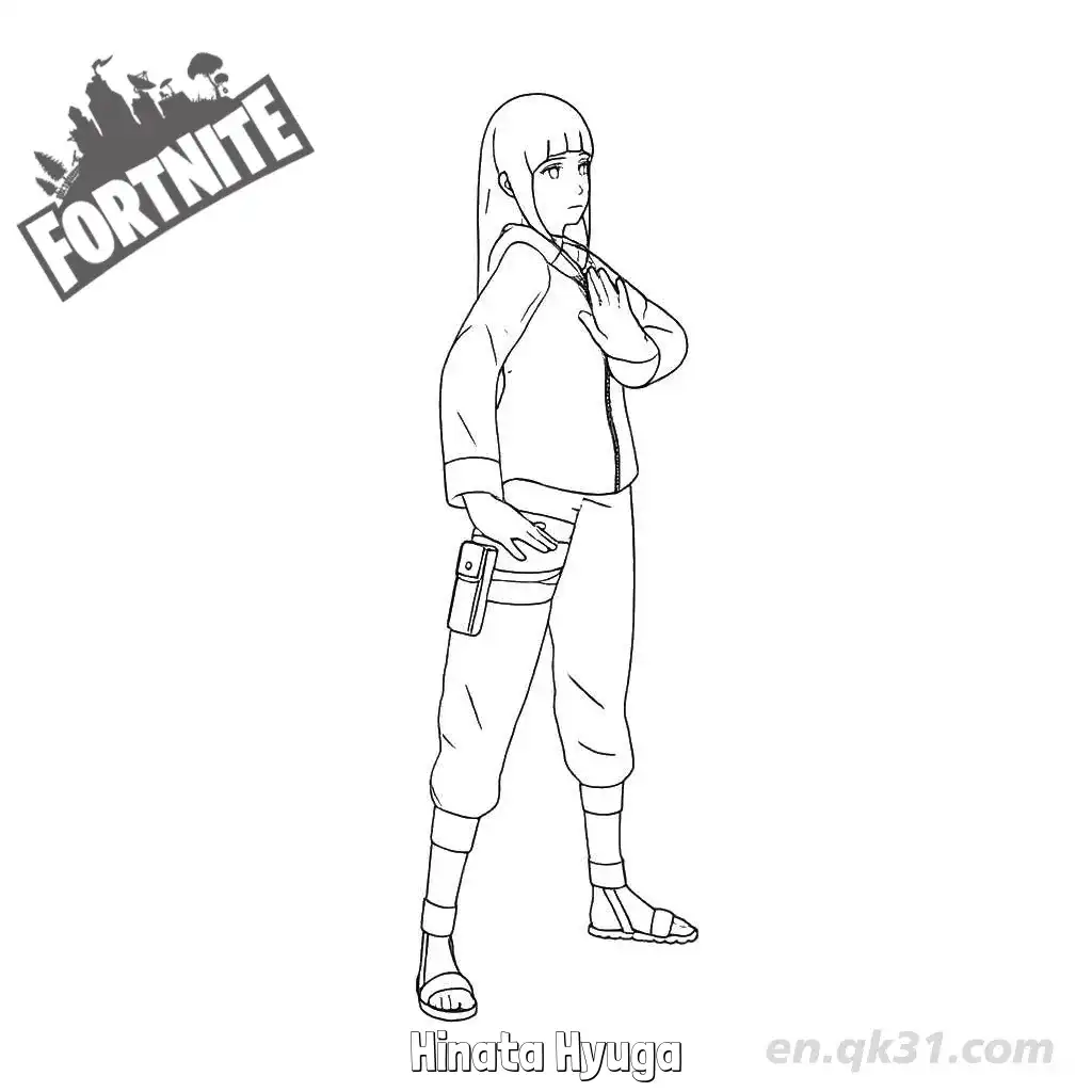 免费 日向雏田 02简笔画 素描 涂鸦 - 免费可打印堡垒之夜 下载PDF 简笔画涂色页